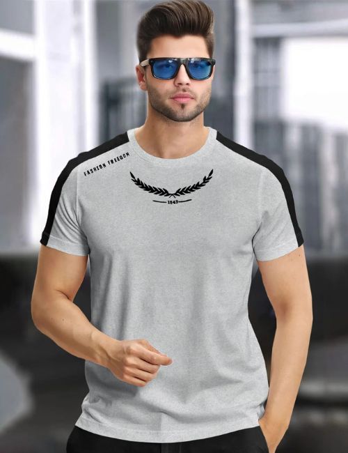 Men's round neck T-shirt bulk manufacturing